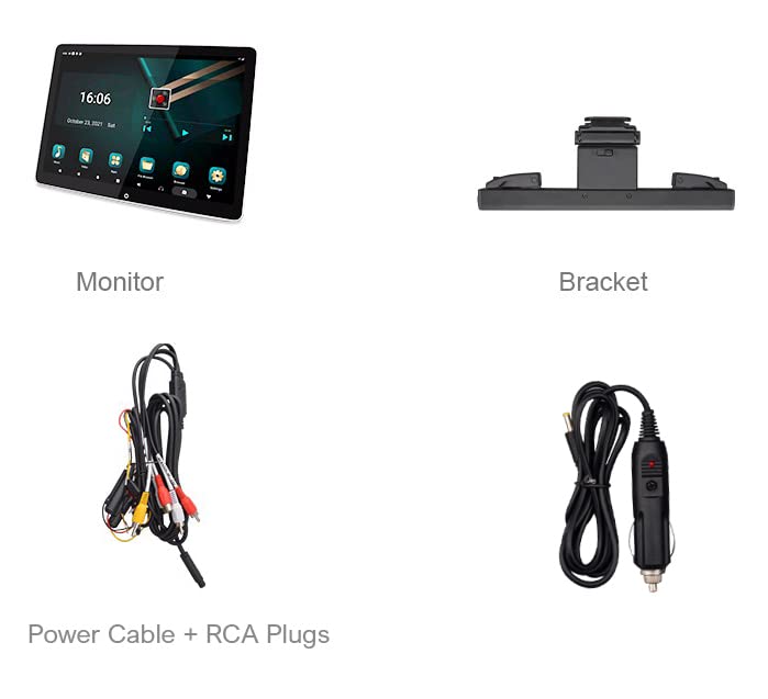 Set 2X Auto Kopfstützen Monitor 12" Touchscreen Android Bluetooth WiFi 4G LTE