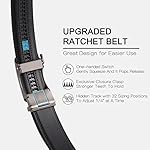 SENDEFN Men's Leather Belt Automatic Ratchet Buckle Slide Belt for Dress Casual Trim to Fit with Gift Box - Image 2