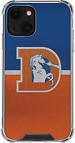 Skinit Clear Phone Case Compatible with iPhone 13 - Officially Licensed NFL Denver Broncos Vintage Design
