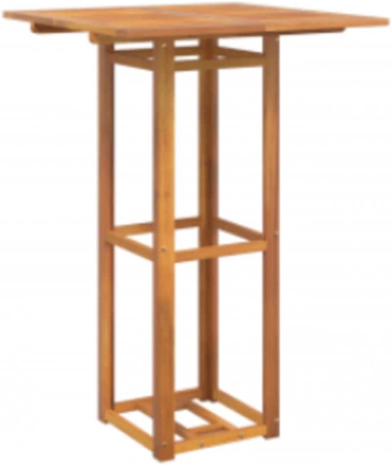 vidaXL Bistro Table, Patio Furniture Dining Table for Bar Pub Cocktail Party, Tall Bar Table for Deck Lawn Garden Outdoor, Solid Wood Acacia