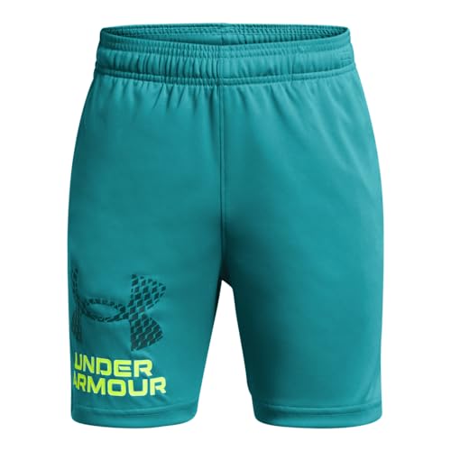 [A_[A[}[] UA TECH LOGO SHORTS Circuit Teal / / Hydro Teal YLG