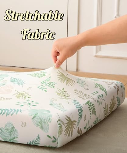 Image of SDY Jersey Crib Sheets for Baby Boys and Girls,52 inchx28 inchX8 inch, 2 Pack, Green Standard Oval /Retangle Crib Mattress Sheets for Toddler,Super Soft Breathable