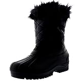 Womens Toggle Waterproof Winter Muck Thermal Mid Calf Boots