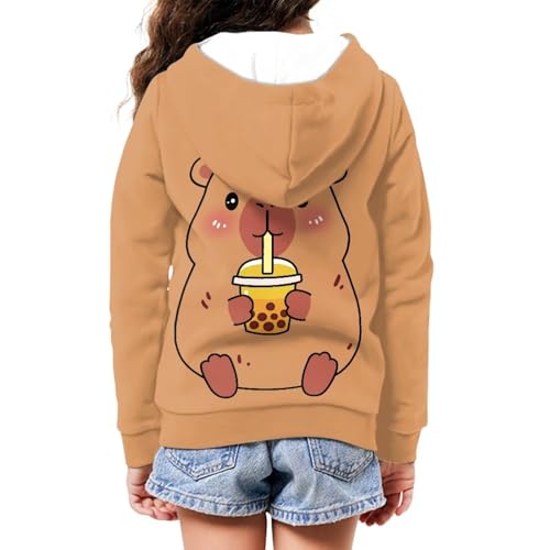 WELLFLYHOM Zip Up Girls Hoodies Graphic 6-16 Long Sleeve Sweatshirt Kangaroo Pocket Full Zip Kids Sweater Top2