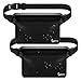 iKuShang Waterproof Pouch 2 Pack Waterproof Fanny Pack Waterproof Phone Case Waterproof Wallet Protect Your Valuables Safe & Dry Perfect for Boating Swimming Beach Pool Water Parks (Black+Black)