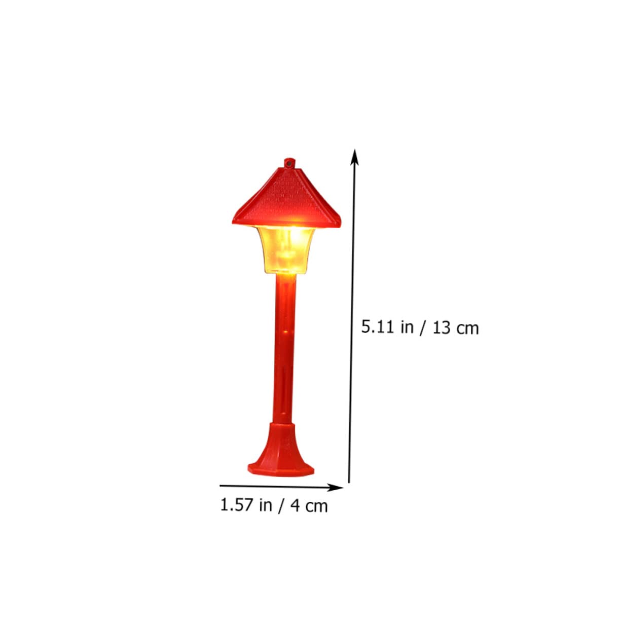 HEMOTON Led Miniatura para Decoración De Habitación Luz De Calle Miniatura para Micro Bonsái Y Jardín De Muñecas Accesorios para Casa De Muñecas Diseño Estable Y 4 Piezas X 4