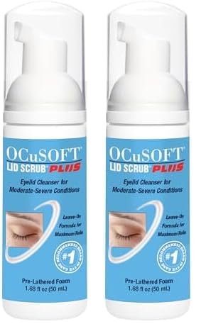 OCuSOFT 730-1-37 Lid Scrub Plus Foam Eyelid Cleanser for Moderate-Severe Conditions, 50ml Bottle (Pack of 2)