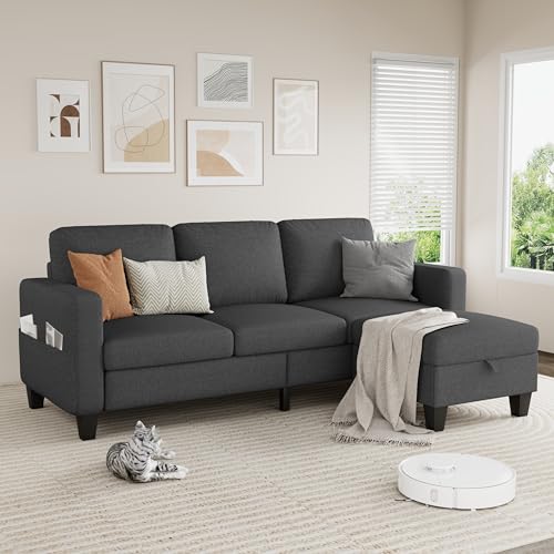 Sectional Sofa Couches for Living Room - Dark Grey 3