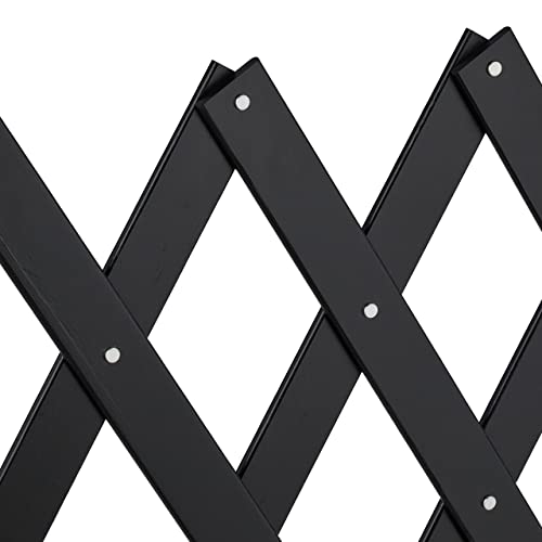 Relaxdays Hundeabsperrgitter, ausziehbar bis 108,5 cm, 47,5-60 cm hoch, Bambus, Hunde Schutzgitter Treppe & Tür, schwarz