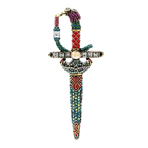 Broches strass vintage unisexe : bijoux personnalisés grand pin créatif