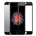 SUPTMAX iPhone SE Screen Protector, iPhone SE 5S Glass Screen Protector Edge to Edge [9H Hardness][Scratch-resistant] Apple iPhone SE/5/5S/5C Tempered Glass (Black)