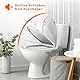 SURFOU Toilettendeckel mit Absenkautomatik, O-Form WC Sitz bis 150 kg Belastbar, Weiß Klodeckel und Klobrille, Quick-Release, Einfache Montage, Leise & Universell Passend
