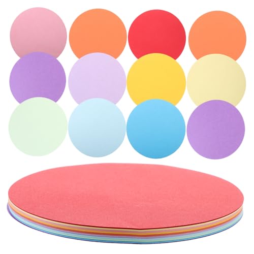 Papel artesanal redondo de colores NUOBESTY con 300 piezas para manualidades