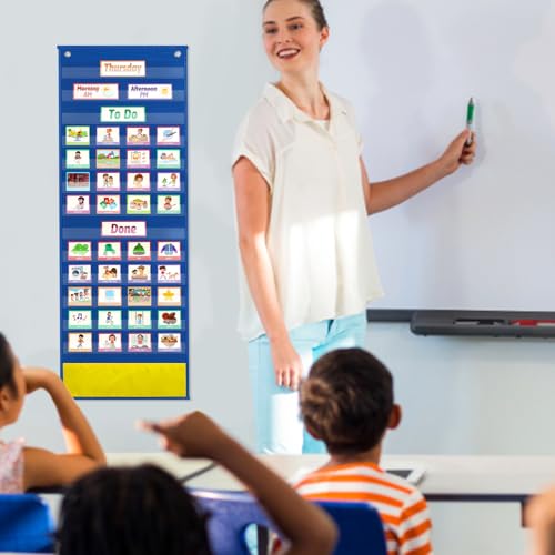 Interactive Visual Schedule for Kids Autism & ADHD - 144 Reusable Routine Cards with Daily & Weekly Planner,Learning Chart for Homeschool Classroom,Toddler Responsibility & Behavior Management Tool - Image 3