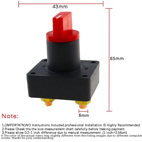 Aislador de batería de coche 12V 100A desconectador mini camión 3