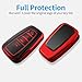 Tukellen for Toyota Key Fob Cover with Keychain,Special Soft TPU Key Case Protector for 2019-2025 RAV4 2020-2022 Highlander Corolla Prius,2018-2024 Camry Avalon C-HR GT86-Red