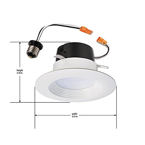 Image of Halo 4 inch integrated LED Retrofit Recessed Trim Downlight 3000K Wet Location Listed Certified Dimmable White Ceiling Light for Indoor Outdoor Use LT460WH6930R