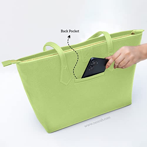 Image of NEORAH Faux LEATHER Ladies Purse handbag | Fatty Tote Bag | Stylish Large Capacity Shoulder Hand Bag with Zip Closure and Double handles | Women's office bag with laptop sleeve