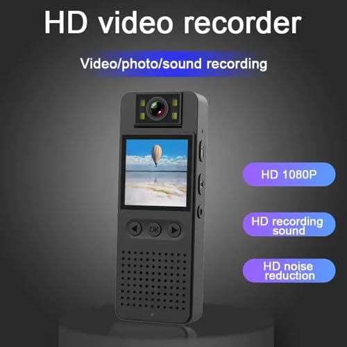 Image of TECHNOVIEW 1080P HD Audio Video Recorder with 1.4-inch Screen, 180 Rotating Lens, Night Hd Vision, Noise Reduction Recording, Smart Ap Hotspot, Mobile Monitoring - Black