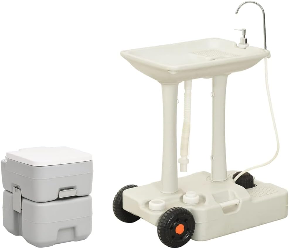 Outdoor Recreation,Camping & Hiking,Portable Camping Toilet and Handwash Stand Set