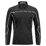 Noru Full Heat Half-Zip Motorcycle Base Layer Pullover Black