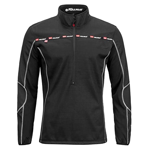 Noru Full Heat Half-Zip Motorcycle Base Layer Pullover Black