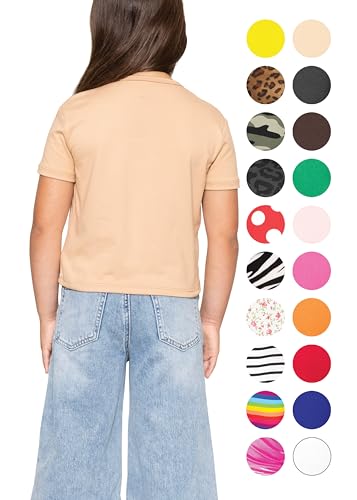 Image of Girls Long Sleeve Shirts | Soft Crew Neck Top | Short Sleeve | Long Sleeve Shirt Girls Size 2T - 16
