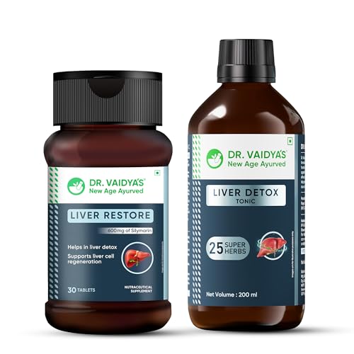 Image of Dr. Vaidya's Potent Liver Care Combo | Manages Fatty Liver Faster & Provides Daily Liver Detox | Enriched with Milk Thistle, Dandelion, Kutki, Giloy & Bhumyamalaki