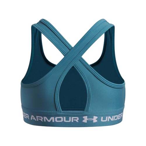 Image of Under Armour Kids Cross-Back Mid-Impact Sports Bra (Big Kid)
