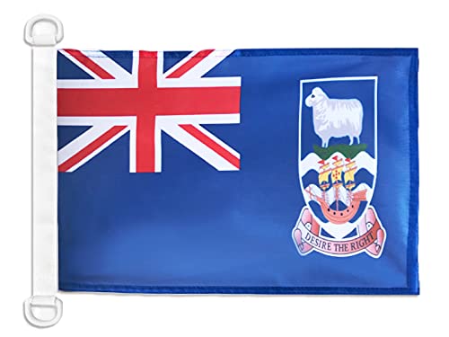 AZ FLAG - Falkland Islands Nautical Flag - 18'' x 12'' - For Outdoor and Boat - Malvinas Banner Knitted Polyester with Two Plastic Rings - Vivid Colors - 12x18 in - 45x30 Cm — image 1