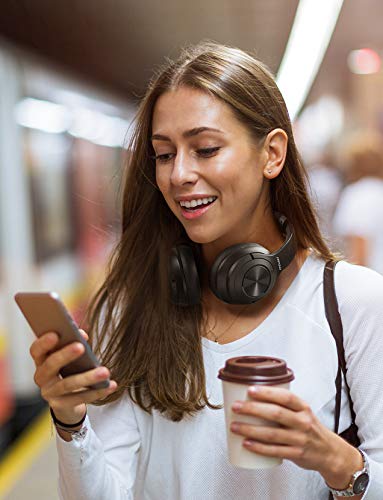 Mpow H21 Cuffie Cancellazione Attiva Rumore Ibrida,Autonomia 65 Ore,Cuffie Bluetooth 5.0,Cuffie Wireless Over Ear, CVC 6.0 e Microfono, Cuffie Active Noise Cancelling Per Viaggi/Cellullari/PC/TV