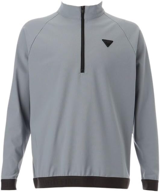 価格変更【美品】BREFING メンズ モックネック グレー（光沢