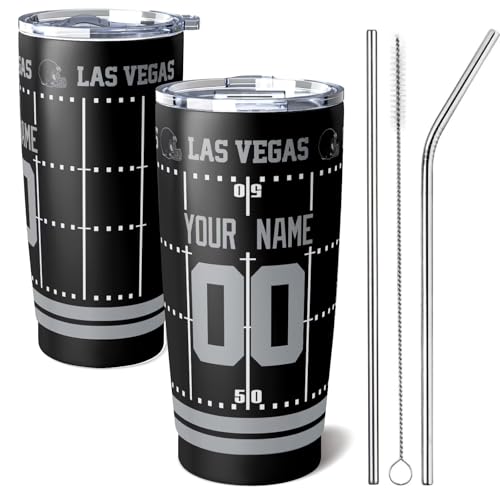Image of ANTKING Las Vegas Tumbler 20 oz Travel Coffee Cup for Men Women Boy Custom Name Number Gifts