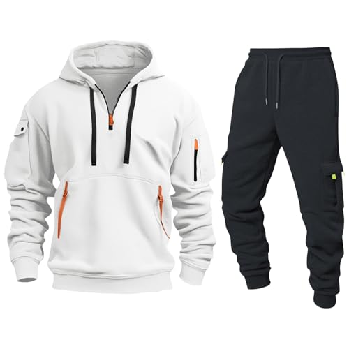 Genérico Conjunto Hombre Chandal, Mayor Treino Crossfit Decimas Boxeo Cremallera Entrenamiento Tracksuit Conjunto Deportivo, Largo Gimnasio Chandal Hombre Decimas, Ropa Padel, L