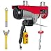 Happybuy Electric Hoist, 1320 lbs Lifting Capacity, 1150W 110V Electric Steel Wire Winch with 14ft Wired Remote Control, 40ft Single Cable Lifting Height & Pure Copper Motor