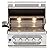 American Made Grills Muscle 36-Inch Built-in Dual Fuel Wood and Gas Grill with Infrared Searing Burner and Rotisserie Kit, Propane (MUS36-LP)