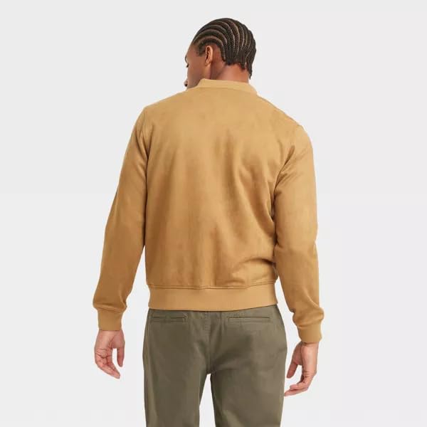 Goodfellow & Co Men's Faux Suede Bomber Jacket -2