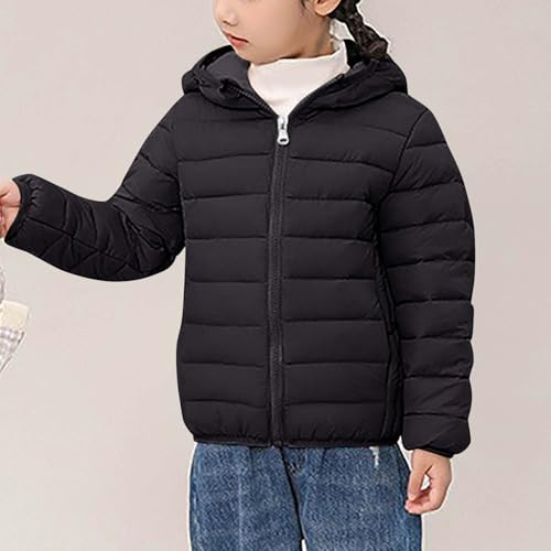 Girls' Winter Puffer Jacket with Faux Fur Trimmed Hood Warm Toddler Lightweight Coat Cute Outerwear for Cold Weather2