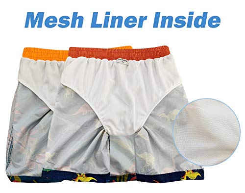 Image of SOLOCOTE Boys Swim Trunks Beach Board Sorts Bathing Swimsuit UPF 50+ Quick Dry Kids Suit