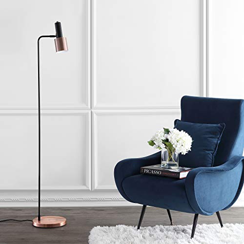 JONATHAN Y 59.50" Copper/Black Metal LED Task Floor Lamp, Mid-Century Modern Industrial Iron Standing Lamp for Office Living Room, Foot Switch, LED Bulb Included JYL6102A by JONATHAN Y - Image 6