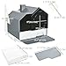 PawHut Hooded Cat Litter Box with Kitty Litter Mat, Kitty Litter Pan with Odor Control, Easy-Clean Pull-Out Drawer, Handle, Scoop, Gray