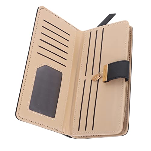 Leather Rfid Blocking Women's Wallet Long Clutch Bag Zipper Fashionable Ladies Purse for Card Coin Cash