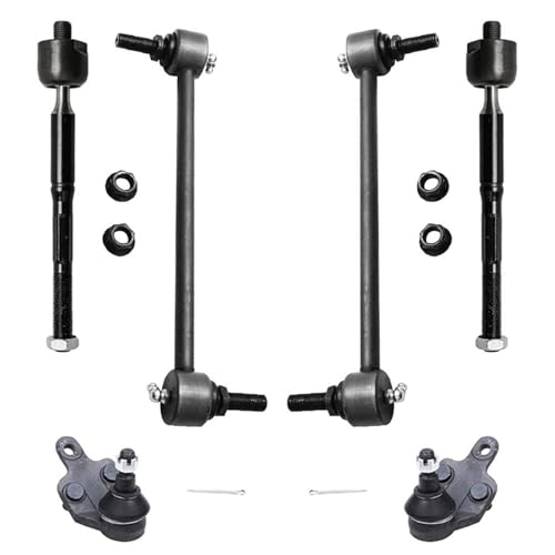 Image of Detroit Axle - AWD Front Suspension Kit for Toyota 2001 2002 2003 Highlander 3.0L, Struts w /Coil Spring Lower Control Arms Ball Joints Sway Bar Links Tie Rods Replacement Ready Struts Shocks Assembly