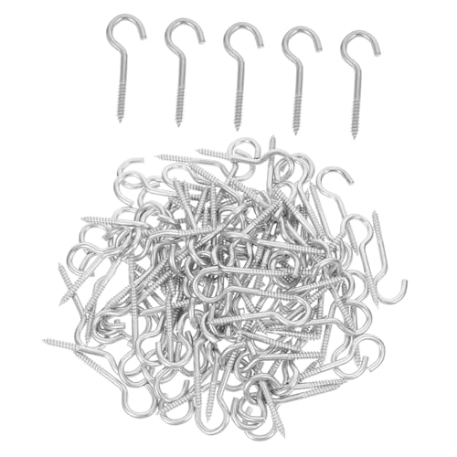 IWOWHERO Stainless Steel Screw Hooks 100pcs Self-Tapping Eye Screws for Hanging Ceiling Wall Mount Versatile Home Dec