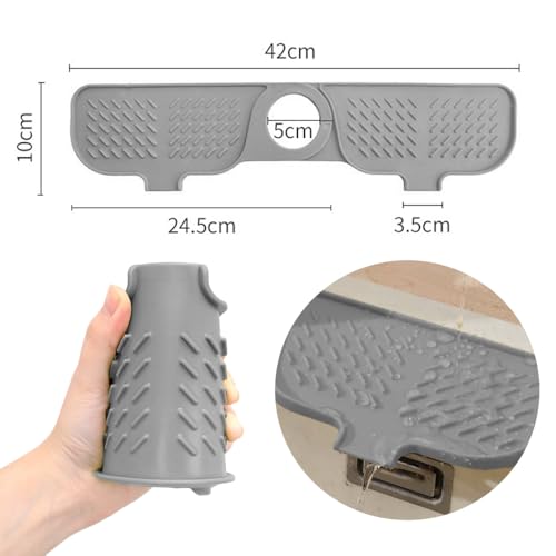 Kitchen Sink Faucet Mat, Faucet Draining Mat, Faucet Sink Splash Guard for Kitchen Sink, Sink Mat Kitchen Essentials for New Home, Drip Catcher for Kitchen, Bathroom Faucet Protector - image 6