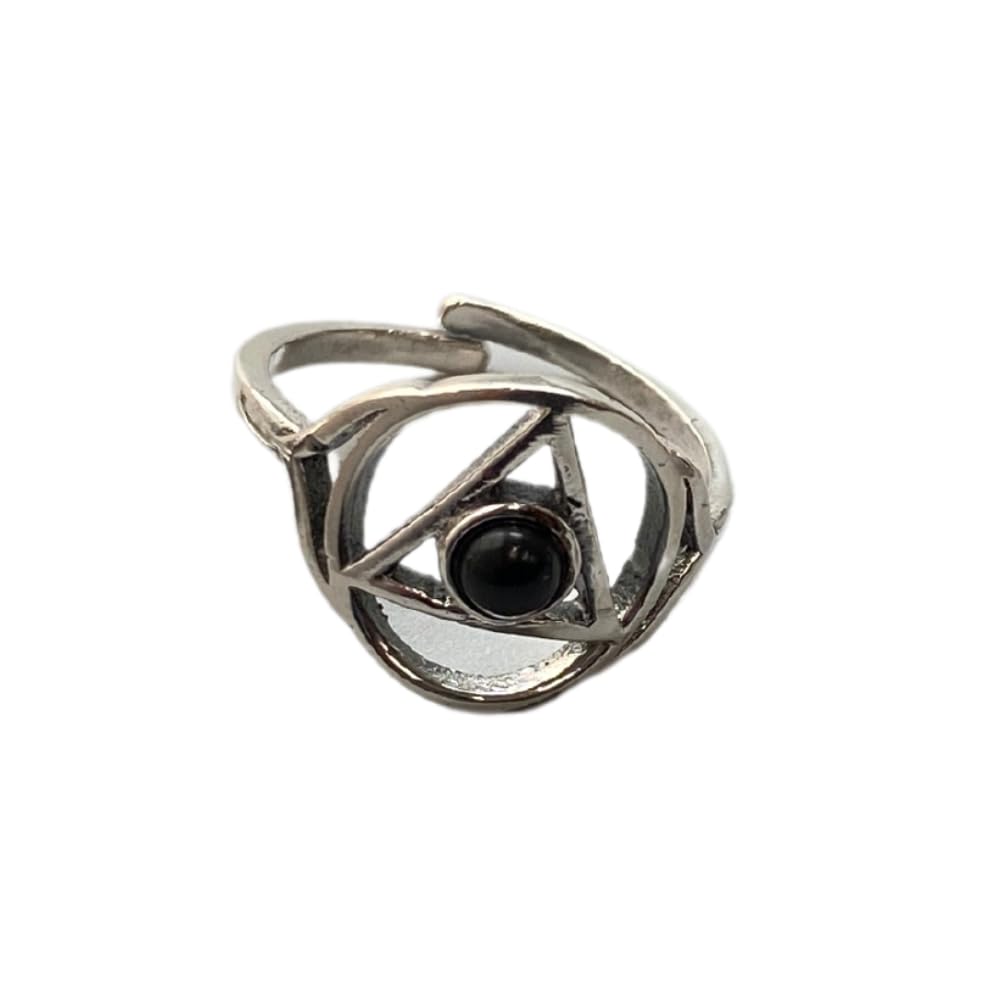 VIE Third Eye Chakra Ring, Black Agate