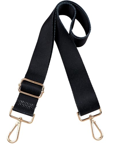 Image of Crossbody Purse Strap for Women Men Girls Boys Mother Girlfriend Gift, Replacement Bag Belt Strap for Purse Handbag Guitar Camera, Adjustable Canvas Wide Shoulder Strap with Golden Hooks