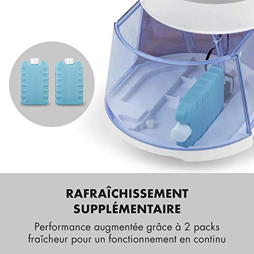 KLARSTEIN Skyscraper Ice - Rafraîchisseur d'air, Humidificateur, Ventilateur, Refroidisseur, 45W, 500 m³/h, 3 Vitesses, 3 Modes, Minuterie jusqu'à 7,5 h, Télécommande, Réservoir 6L - Blanc KLARSTEIN Skyscraper Ice - Rafraîchisseur d'air, Humidificateur, Ventilateur, Refroidisseur, 45W, 500 m³/h, 3 Vitesses, 3 Modes, Minuterie jusqu'à 7,5 h, Télécommande, Réservoir 6L - Blanc