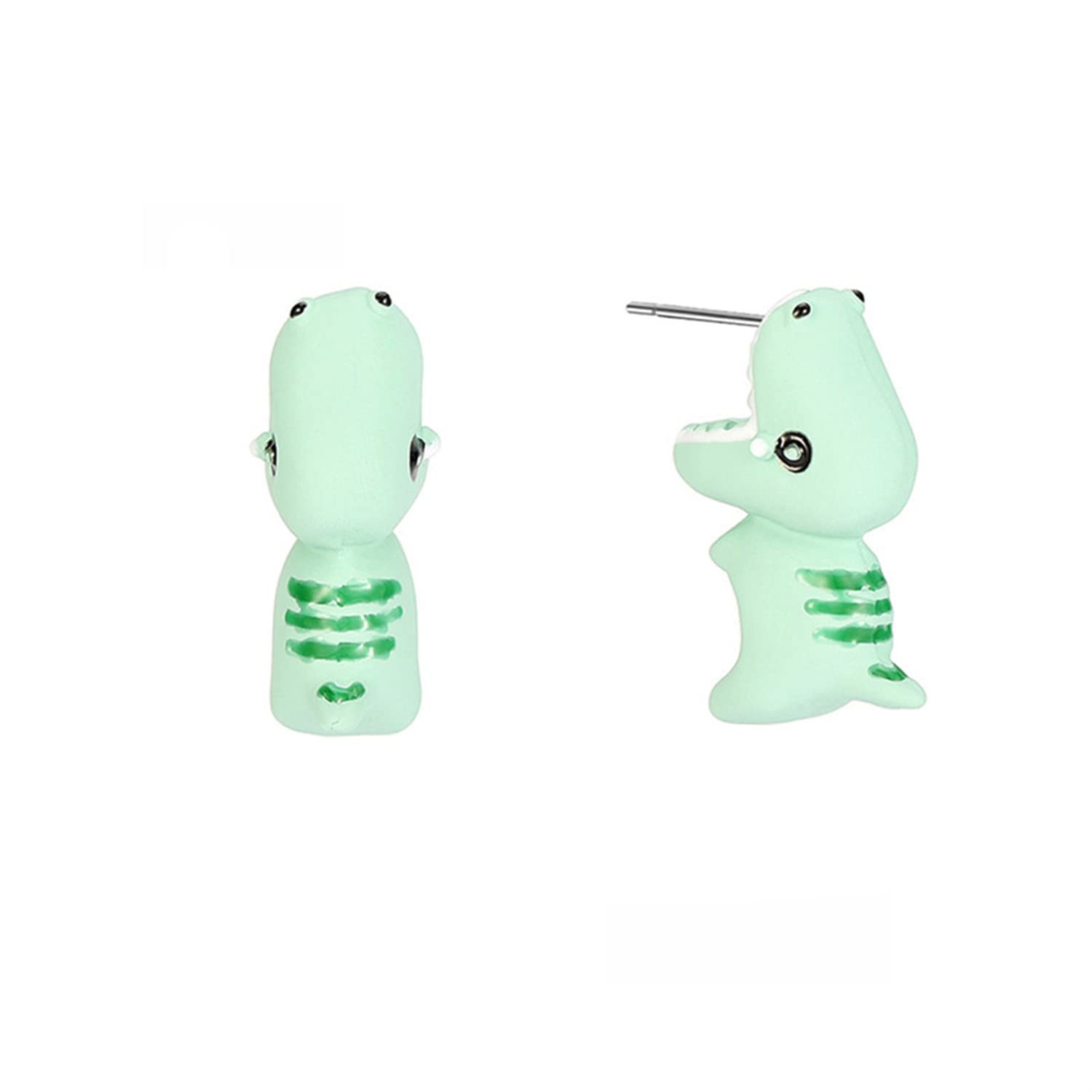 WGEGOCute Animal Bite Earring, 3D Cute Dinosaur Earrings for Women - Small and Exquisite for Easy Carrying and Collection,Fashion Simple Handmade Animal Stud Earrings.
