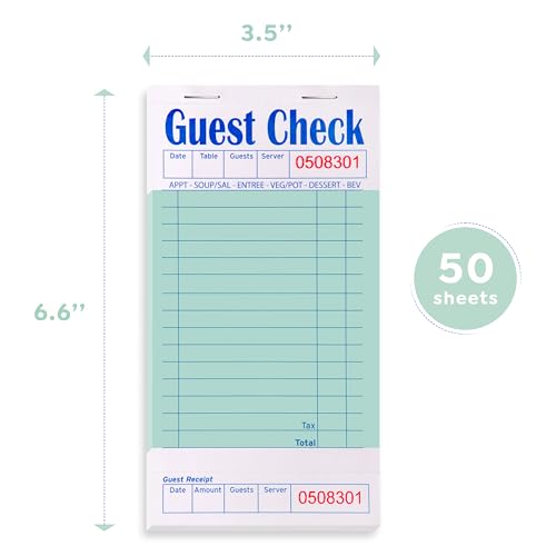 image for Alitte Guest Check Books for Servers Order Book 20 Pack Restaurant Ser